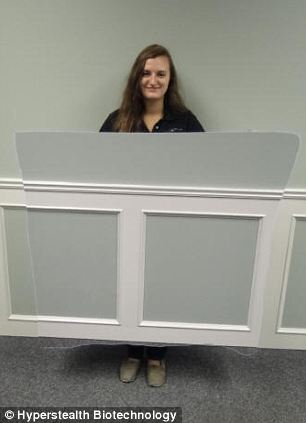 Top secret: The material is said to work by bending light waves around its wearer to render them invisible